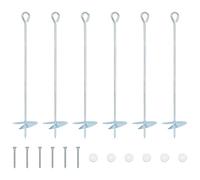 vidaXL Lot de 10 piquets d'ancrage au sol Argenté Ø 10 x 50 cm, dispositif d'ancrage, moderne, résistant aux intempéries, piquets d'extérieur, fixation au sol
