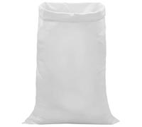 vidaXL Lot de 100 sacs tissés - Blanc - 80 x 125 cm - En polypropylène - Moderne - Résistant aux intempéries - Pour le rangement en plein air - Accessoires de jardin pratiques - Solutions ménagères