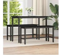 vidaXL Banc de salle à manger Lot de 2 Chêne noir 100×32,5×48,5 cm Réglable Assise rectangulaire