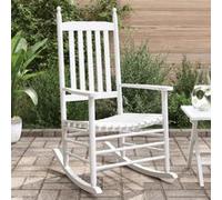 Lot de 2 Chaises à Bascule Sièges Incurvés, Berçantes avec Dossier, Sièges de Patio Balcon Terrasse Extérieur, Blanc 3281588