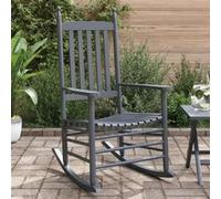 Vidaxl Chaises À Bascule Sièges Incurvés Lot De 2 Gris Peuplier Massif