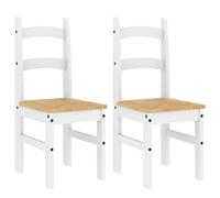 Lot de 2 Chaises à Manger Sièges Cuisine Intérieur Bois Massif de Pin vidaXL