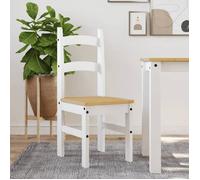 vidaXL Chaises à manger Lot de 2 Bois massif de pin blanc 40x46x99 cm