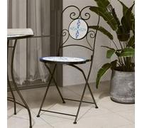 Set de 2 chaises mosaïque en terre cuite Ensemble chaises de jardin vidaXL