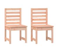 vidaXL Lot de 2 Chaises de Jardin, Sièges à Dîner, Chaises à Manger, Meubles de Terrasse Patio Extérieur, Moderne, Marron Bois Massif de Douglas