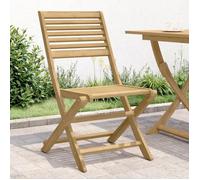 vidaXL Lot de 2 Chaises Pliables de Jardin, Sièges avec Dossier, Meubles de Patio Terrasse Extérieur, Moderne, Bois Massif d'Acacia