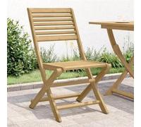 vidaXL Lot de 2 Chaises Pliables de Jardin, Sièges avec Dossier, Meubles de Patio Terrasse Extérieur, Moderne, Bois Massif 365739 Marron G