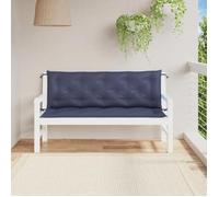 Vidaxl Coussins De Banc De Jardin Lot De 2 Bleu Marine 150x50x7 Cm