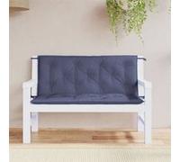 vidaXL Lot de 2 coussins de banc de jardin – Coussins de siège extérieur/intérieur Bleu marine