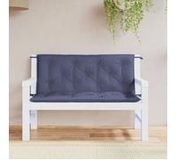 vidaXL Lot de 2 coussins de banc de jardin – Coussins de siège extérieur/intérieur Bleu marine