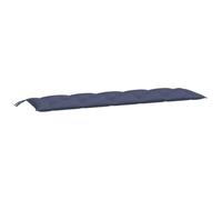 vidaXL Lot de 2 Coussins de Banc de Jardin, Coussin de Siège, Coussin de Meuble de Terrasse Patio Salon Extérieur Intérieur, Bleu Marine