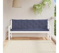 vidaXL Lot de 2 coussins de banc de jardin – coussins de siège extérieur/intérieur – bleu marine