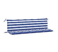 vidaXL Lot de 2 Coussins de Banc de Jardin, Coussins de Siège, Coussins de Banc de Patio, Coussins de Meuble de Jardin d'Extérieur, Rayures Bleues/Blanches