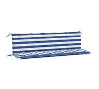 vidaXL Lot de 2 Coussins de Banc de Jardin, Coussins de Siège, Coussins de Banc de Patio, Coussins de Meuble de Jardin d'Extérieur, Rayures Bleues/Blanches