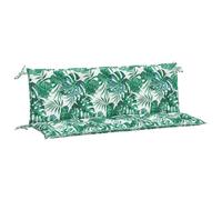 vidaXL Lot de 2 Coussins de Banc de Jardin Motif de Feuilles, Coussin de Siège, Coussin de Meuble de Terrasse Patio Salon Extérieur Intérieur