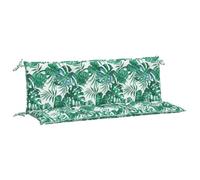 vidaXL Lot de 2 Coussins de Banc de Jardin Motif de Feuilles, Coussin de Siège, Coussin de Meuble de Terrasse Patio Salon Extérieur Intérieur
