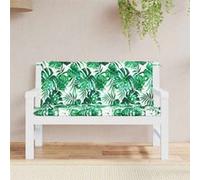 vidaXL Lot de 2 coussins de banc de jardin - Motif de feuilles - Extérieur/Intérieur