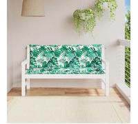 vidaXL Lot de 2 Coussins de banc de jardin Motif de feuilles - Extérieur/Intérieur