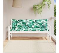 vidaXL Coussins de banc de jardin motif de feuilles – lot de 2