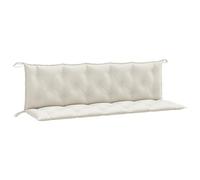 vidaXL Lot de 2 Coussins de Banc de Jardin, Oreillers de Balcon, Coussins de Sièges Patio Jardinage Terrasse Extérieur, Crème Mélangé Tissu