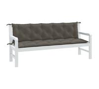 vidaXL Lot de 2 Coussins de Banc de Jardin, Oreillers de Balcon, Coussins de Sièges Patio Jardinage Terrasse Extérieur, Gris 4002620