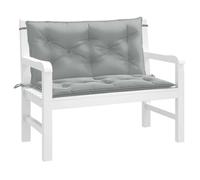 Lot de 2 Coussins de Banc de Jardin, Oreillers de Balcon, Coussins de Sièges Patio Jardinage Terrasse Extérieur, Gris 4002586