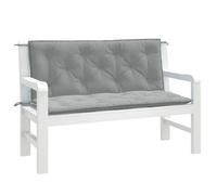 Lot de 2 Coussins de Banc de Jardin Oreillers Gris Clair Mélangé Tissu vidaXL