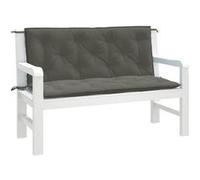 vidaXL Coussins de banc de jardin – Lot de 2 – Gris clair mélangé en tissu