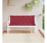 vidaXL Coussins de banc de jardin lot de 2 150x50x7 cm tissu Oxford imperméable rouge