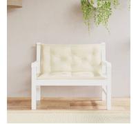 vidaXL Coussins de banc de jardin Lot de 2 Tissu Oxford imperméable 100x50x7 cm Crème 361661