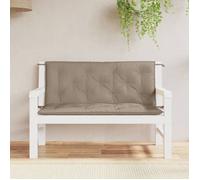 vidaXL Coussins de banc de jardin Lot de 2 Taupe 120x50x7 cm Tissu Oxford Imperméable