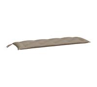 vidaXL Lot de 2 Coussins de Banc de Jardin, Revêtement de Banc avec Jeux de Cordes, Coussin d'Extérieur Imperméable, Taupe 150x50x7 cm Tissu Oxford