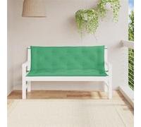 vidaXL Lot de 2 coussins de banc de jardin imperméables avec jeux de cordes Vert 361702