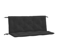 Lot de 2 Coussins de Banc de Jardin, Revêtement de Banc avec Jeux de Cordes, Coussin d'Extérieur Imperméable, Noir 120x50x7 cm Tissu Oxford