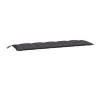 vidaXL Lot de 2 Coussins de Banc de Jardin, Revêtement de Banc avec Jeux de Cordes, Coussin d'Extérieur Imperméable, Anthracite Tissu Oxford