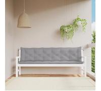Tuinbankkussens 2 st 200x50x7 cm oxford stof grijs361736