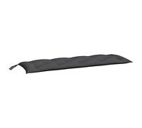 vidaXL Lot de 2 Coussins de Banc de Jardin, Revêtement de Banc avec Jeux de Cordes, Coussin d'Extérieur Imperméable, Anthracite Tissu Oxford