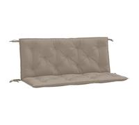 Lot de 2 Coussins de Banc de Jardin, Revêtement de Banc avec Jeux de Cordes, Coussin d'Extérieur Imperméable, Taupe 120x50x7 cm Tissu Oxford