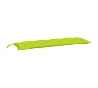 vidaXL Lot de 2 Coussins de Banc de Jardin, Revêtement de Banc avec Jeux de Cordes, Coussin d'Extérieur Imperméable, Vert Vif Tissu Oxford
