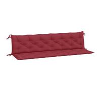 vidaXL Lot de 2 Coussins de Banc de Jardin, Revêtement de Banc avec Jeux de Cordes, Coussin d'Extérieur Imperméable, Rouge Bordeaux Tissu Oxford
