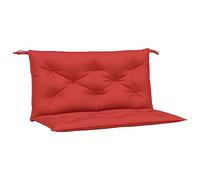 vidaXL Lot de 2 coussins de banc de jardin tissu Oxford imperméable 100x50x7 cm rouge