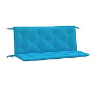 vidaXL Lot de 2 Coussins de Banc de Jardin, Revêtement de Banc avec Jeux de Cordes, Coussin d'Extérieur Imperméable, Bleu Clair Tissu Oxford