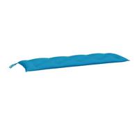 vidaXL Lot de 2 Coussins de Banc de Jardin, Revêtement de Banc avec Jeux de Cordes, Coussin d'Extérieur Imperméable, Bleu Clair Tissu Oxford