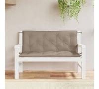 vidaXL Coussins de banc de jardin Lot de 2 Taupe 120x50x7 cm Tissu Oxford Imperméable