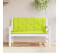 vidaXL Lot de 2 Coussins de Banc de Jardin, Revêtement de Banc avec Jeux de Cordes, Coussin d'Extérieur Imperméable, Vert 361689
