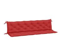 vidaXL Lot de 2 Coussins de Banc de Jardin, Revêtement de Banc avec Jeux de Cordes, Coussin d'Extérieur Imperméable, Rouge 361741