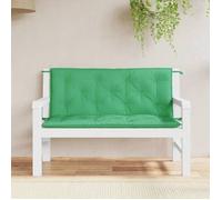 vidaXL Lot de 2 Coussins de Banc de Jardin, Revêtement de Banc avec Jeux de Cordes, Coussin d'Extérieur Imperméable, Vert 120x50x7 cm Tissu Oxford