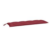 vidaXL Lot de 2 Coussins de Banc de Jardin, Revêtement de Banc avec Jeux de Cordes, Coussin d'Extérieur Imperméable, Rouge Bordeaux Tissu Oxford