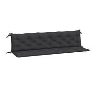 vidaXL Lot de 2 Coussins de banc de jardin – 200×50×7 cm – Tissu Oxford imperméable Noir 361742
