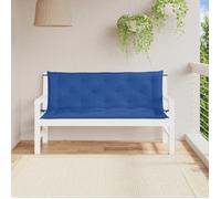 vidaXL Lot de 2 Coussins de banc de jardin 361707 – 150x50x7 cm, Oxford, Imperméable Bleu